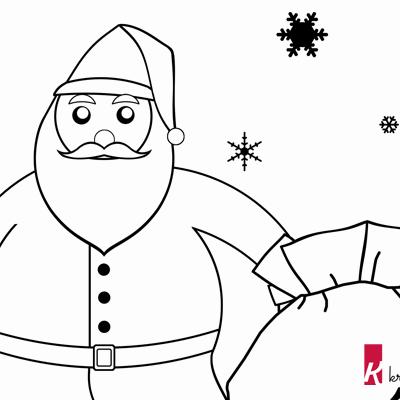 Weihnachtsmann Bastelvorlage