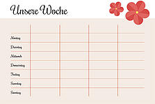 Wochenplan Vorlage 5