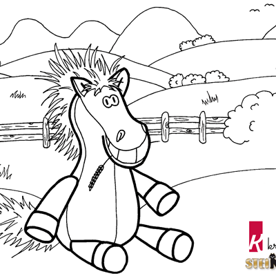 Ausmalbild Pferd