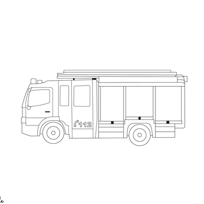 Ausmalbild Feuerwehr