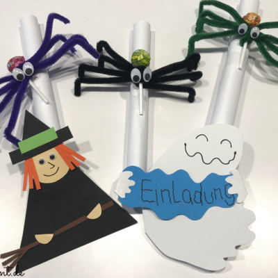 Halloween Einladung basteln