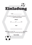 Einladungskarten Kindergeburtstag zum Ausdrucken - Jungs / Fußball 2