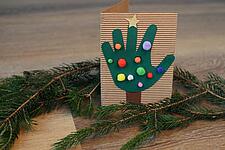 Tannenbaum-Weihnachtskarten basteln