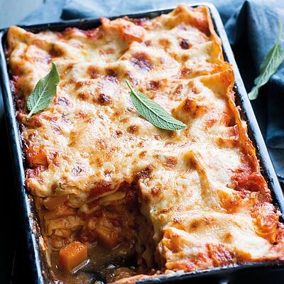 Lasagne in der Auflaufform