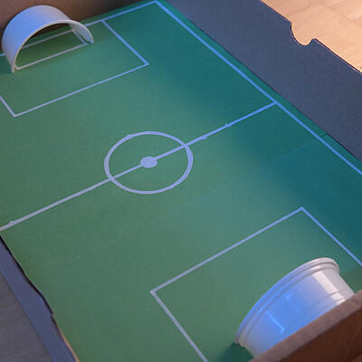 Fußballfeld basteln