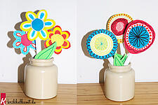 Papierblumen basteln - 4