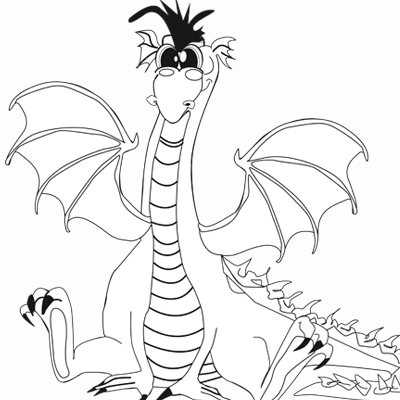 Ausmalbild Drache
