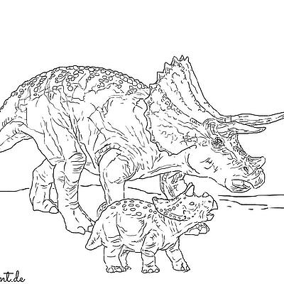 Ausmalbild Dinosaurier 2