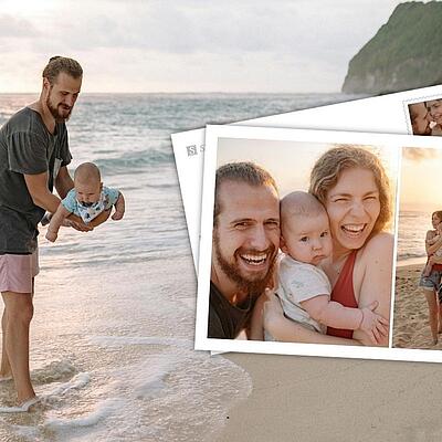 SimplyCards Postkarten Titelbild  SimplyCards Postkarten Strandbild Familie