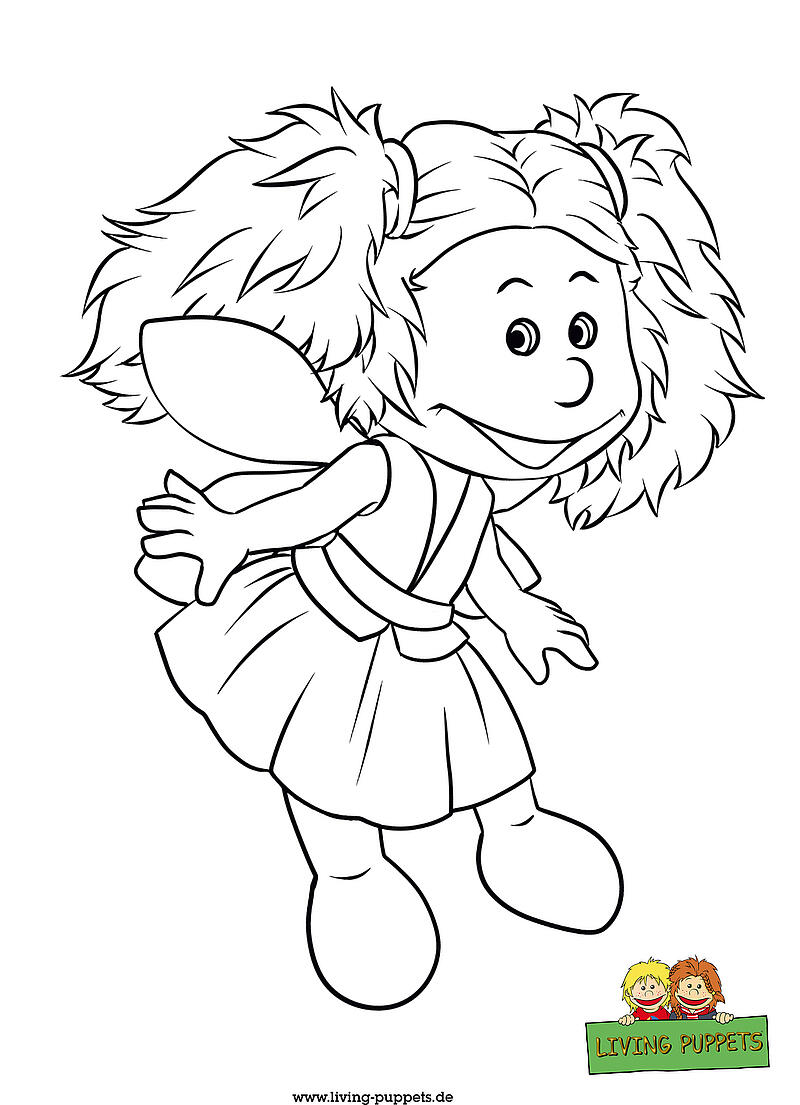 Living Puppets Ausmalbilder | Kribbelbunt