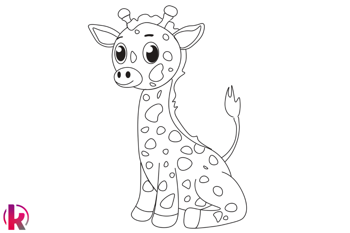 Ausmalbild Giraffe