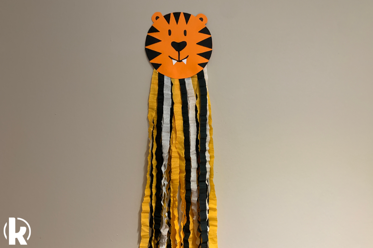 Tiger Faschingsfiguren basteln