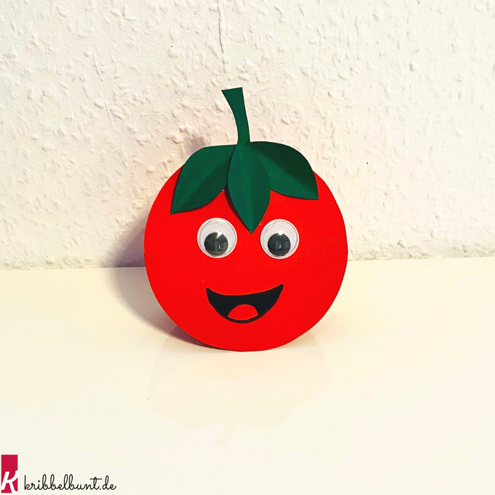 Tomate basteln aus Papier