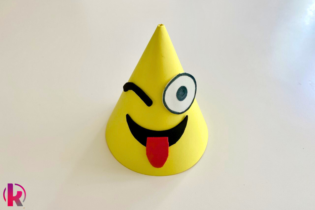 Emoji Partyhut basteln Emoji Partyhut basteln