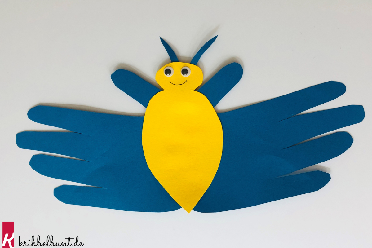 Schmetterling aus Handabdruck Schmetterling aus Handabdruck