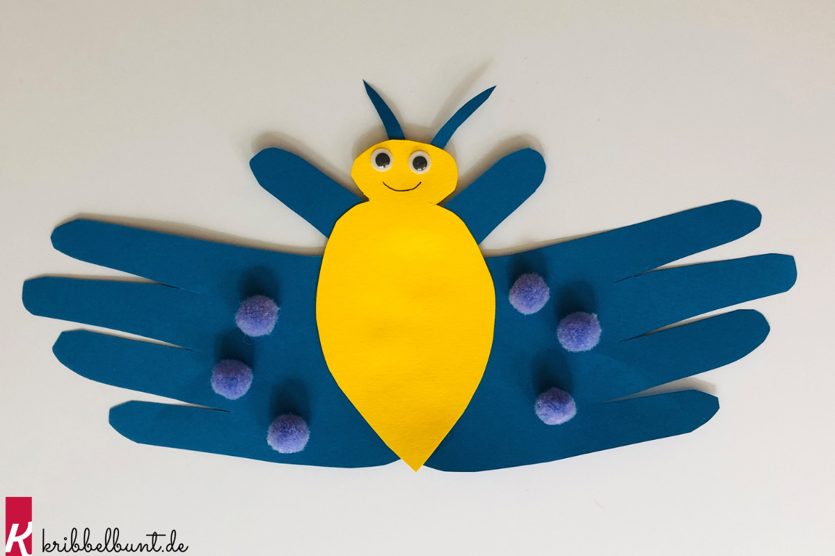 Handabdruck-Schmetterling Handabdruck-Schmetterling