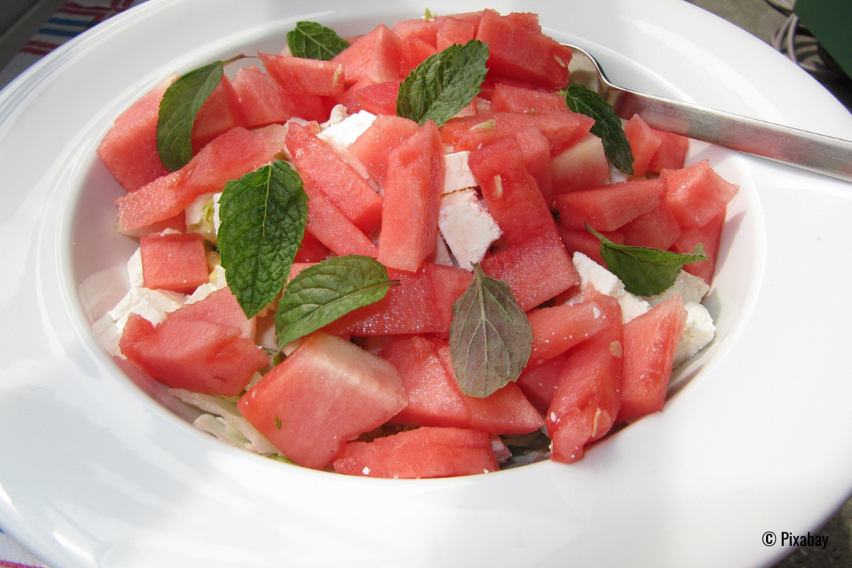 Melonen Feta Salat