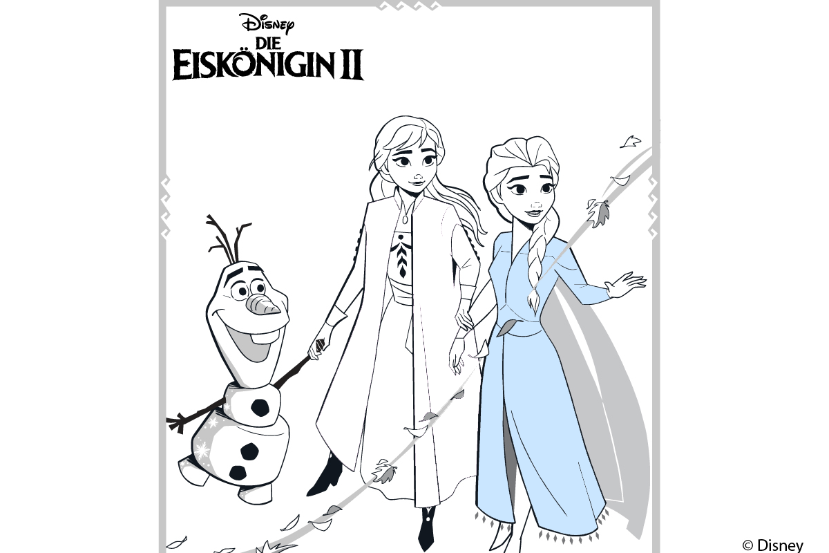 Anna und Elsa Ausmalbild