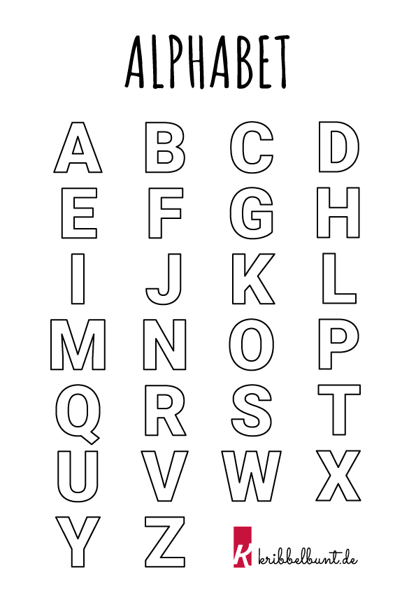 ABC Buchstaben zum Ausdrucken » Buchstaben Vorlagen