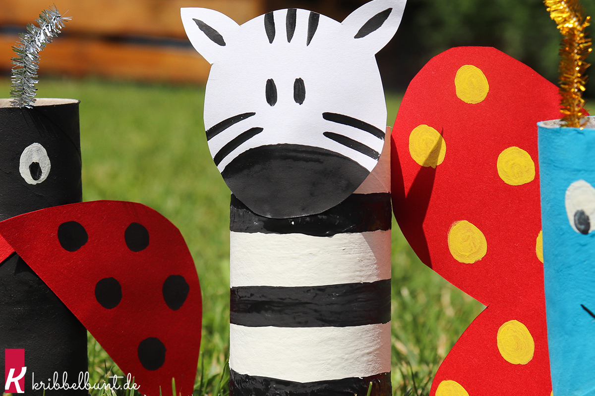 Basteln mit Klopapierrollen - Zebra 2 Basteln mit Klopapierrollen - Zebra 2
