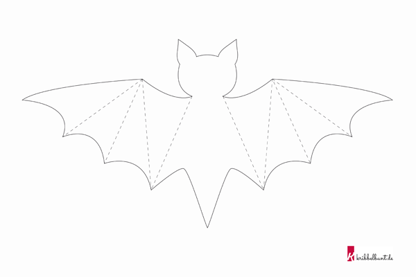 Bastelvorlage Fledermaus