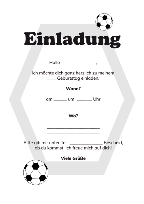 Einladung Fussball Geburtstag Zum Ausdrucken Herzlichen Gluckwunsch An Die Lieben