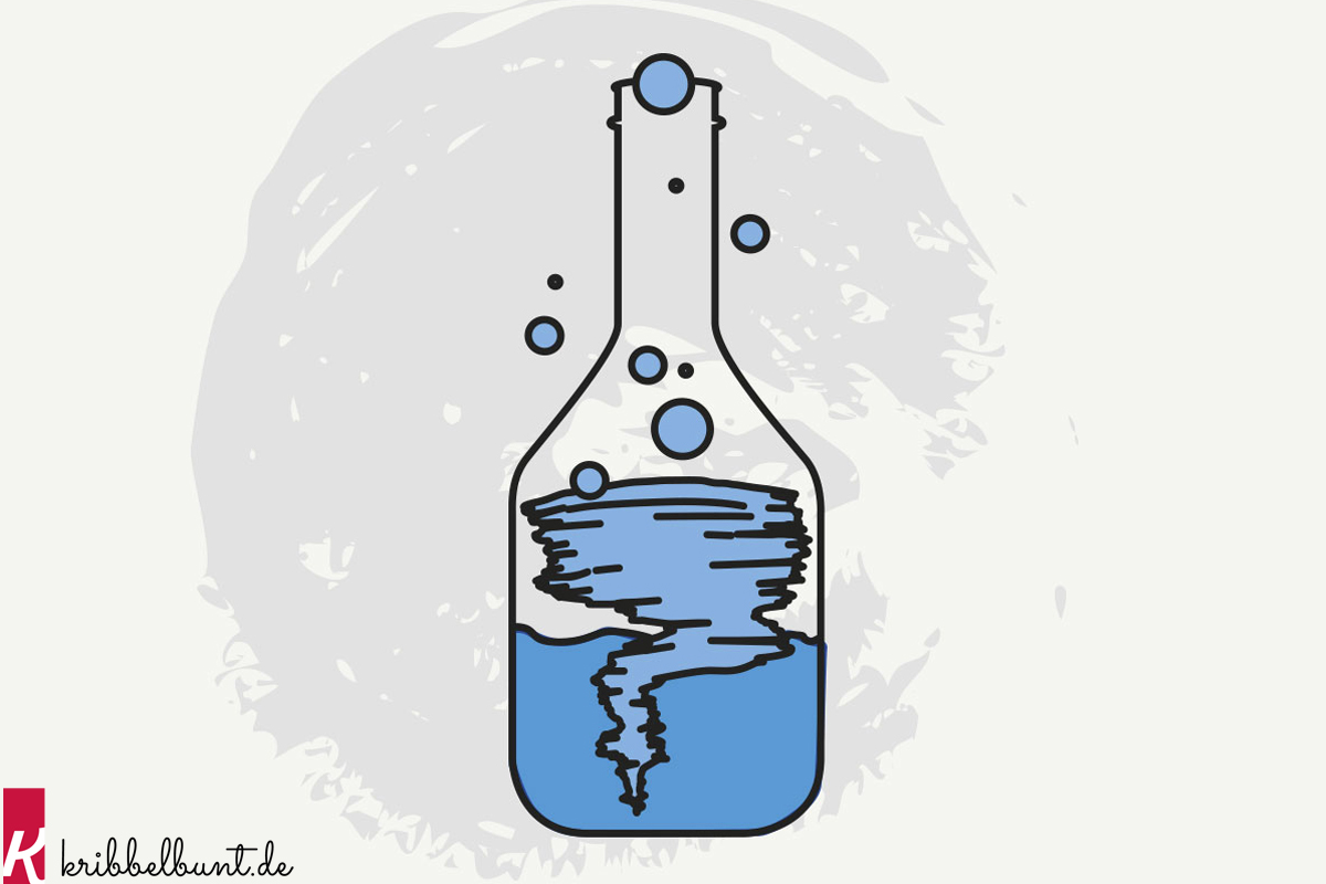 Tornado in der Flasche - Experiment für Kinder