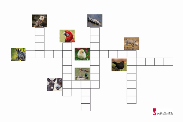 Kreuzworträtsel Tiere