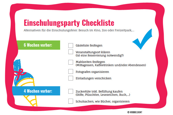 Checkliste Einschulung