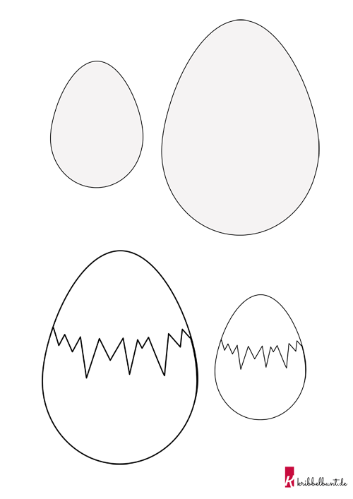 Osterei Vorlage » PDF zum Ausdrucken | Kribbelbunt