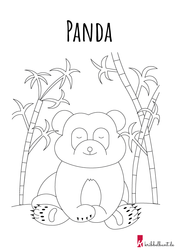 Panda - Malbuch Tiere