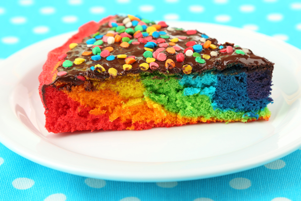 Regenbogenkuchen Rezept » Regenbogenkuchen vom Blech | Kribbelbunt