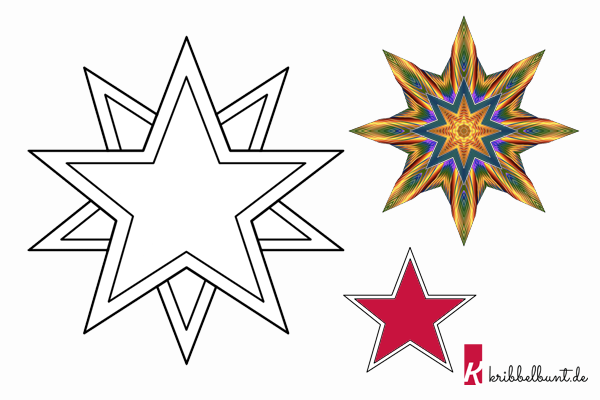 Zeichnen stern 5 zirkel zackiger ohne 40 Stern