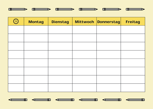 Stundenplan Vorlage Stundenplan Zum Ausdrucken Kribbelbunt